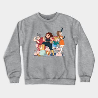 Superwoman Cartoon Illustration Crewneck Sweatshirt